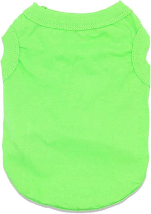 6 Pack Yorkie Clothes Plain Dog T Shirt 100% Cotton Solid Pet Small Puppy Clothes Blank Puppy Tshirt for Boy Dogs Shirts Pet T-Shirt for Small Dogs Cats, Large