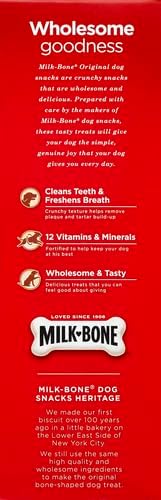 Milk-Bone Original Dog Treats for Large Dogs, 24 Ounce, Crunchy Biscuit Helps Clean Teeth (Pack of 2)