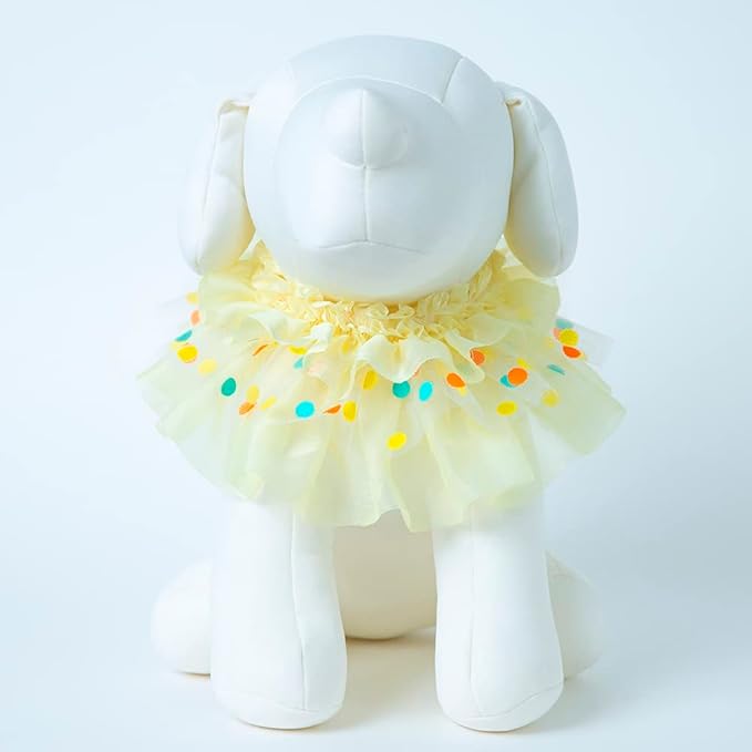 Jelly Bean Cape // pet Scarf, Pet Bib, Dog Bandanas, Round Neck Scarf/pet Accessories for Small, Medium, Large Dogs,Cat (XLarge, Yellow)