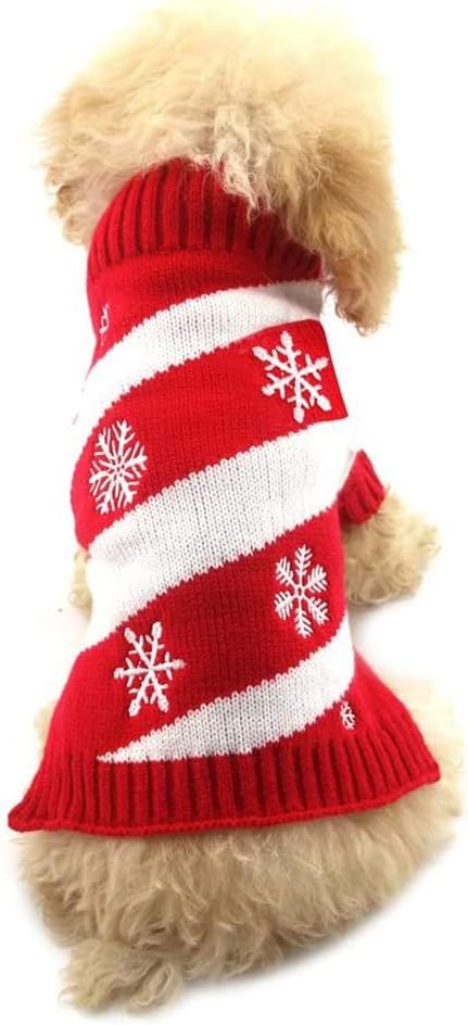 NACOCO Dog Snow Sweaters Snowman Sweaters Xmas Dog Holiday Sweaters New Year Christmas Sweater Pet Clothes for Small Dog and Cat (Snow,XXS)