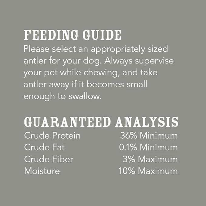 Amazon Brand - Wag Dog Deer Antler Chew, Naturally Shed. Whole, Small, Long Lasting for Aggressive Chewers, Best for Dogs under 15 lbs, 4 - 5.5 inches