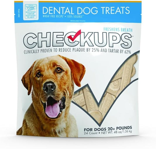 Dental Dog Treats, 24 Treats - 48 oz. in Each Pack (Pack of 3)