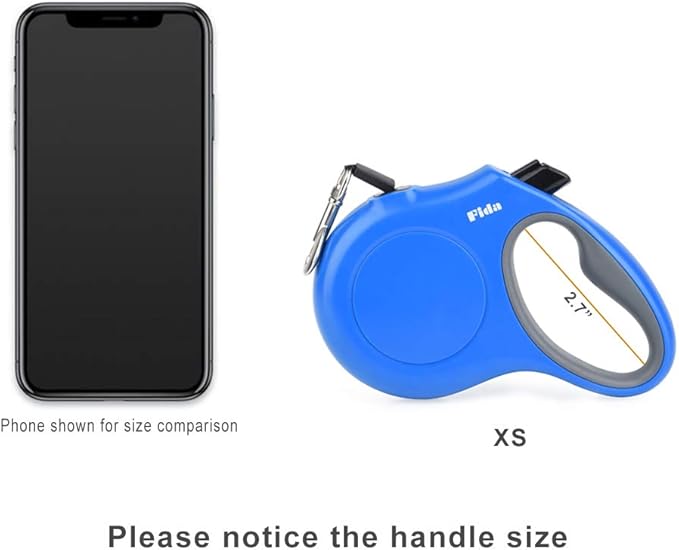 Fida Retractable Dog Leash, X-Small Breed, 10 ft Durable Pet Walking Leash for Extra Small Dogs/Cats/Small Animals up to 18 lbs, 360 Tangle Free, Blue