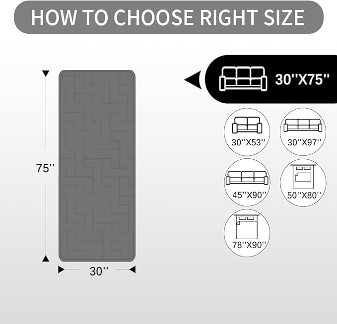 fuguitex Waterproof Dog Bed Cover Couch Cover for Pet Anti-Slip Cat Mat Pet Pad Blanket for Sofa Chair Recliner Bed Furniture Protrctor