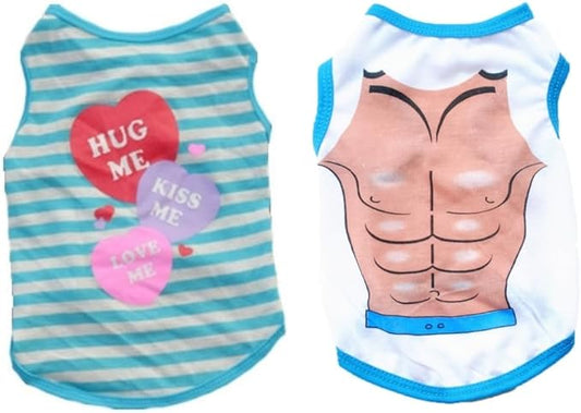 Small Dog Clothes for Boys Dogs Shirts Cat Shirts French Bulldog Clothes Cute Tiny Doggy Apparels Yorkie Costume