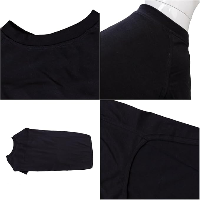 Lovelonglong Pet Clothing Dog Costumes Basic Blank T-Shirt Tee Shirts for Medium Large Dogs Black XXXL