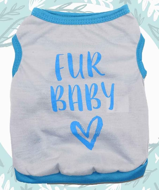 6 Packs Funny Cute Puppy Shirts - Boy Dog T Shirts for Small Dogs & Boys - Cat Clothing Female Vest Apparel, Medium