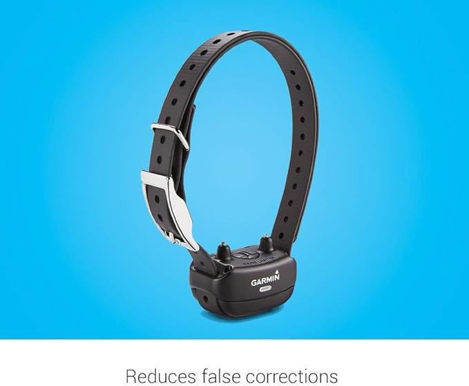 Garmin BarkLimiter Deluxe, Rechargeable Dog Training Collar with Automatic Levels for All Dog Breeds and Garmin 3/4-Inch Blue Collar Strap