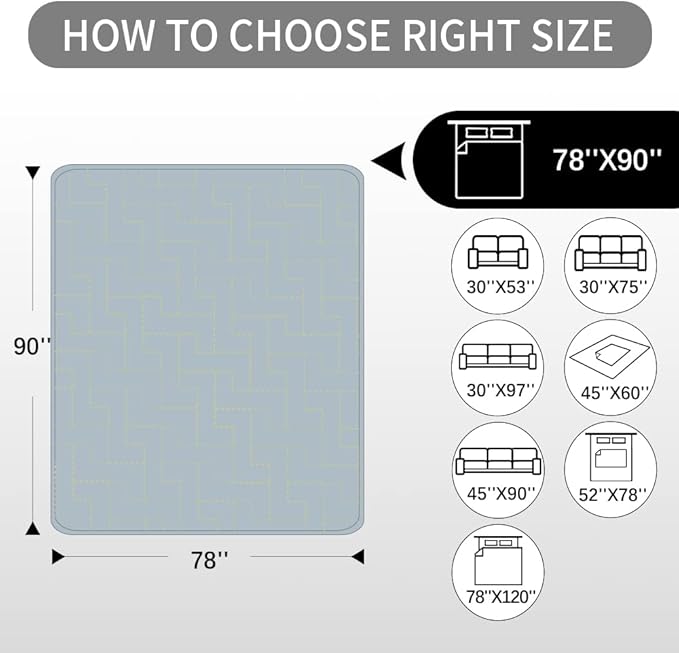 fuguitex Waterproof Dog Bed Cover Couch Cover for Pet Anti-Slip Cat Mat Pet Pad Blanket for Sofa Chair Recliner Bed Furniture Protrctor