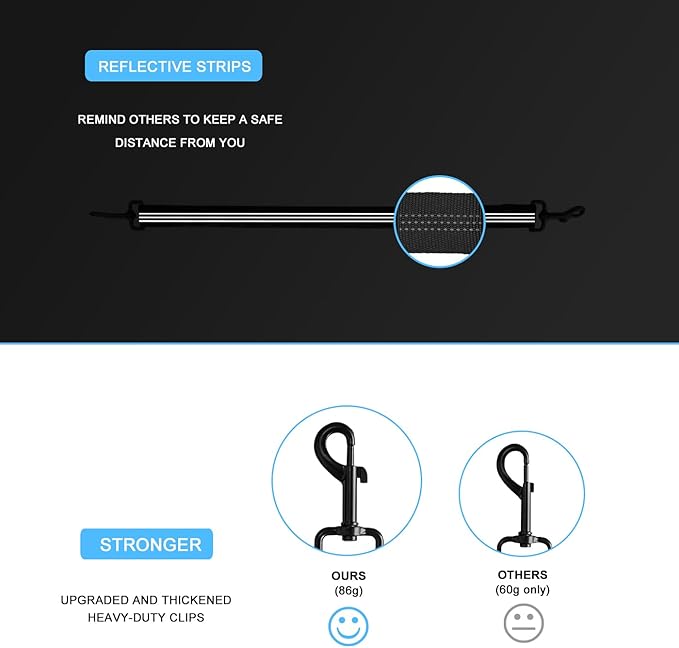 Dog Seat Belt for Bike Basket, Retractable Bicycle Dog Seatbelt, Elastic Pet Safety Leash Harness for Cat, Dog Leash Extension Attachment Shock Absorbing Lead Extension Absorber (Black)