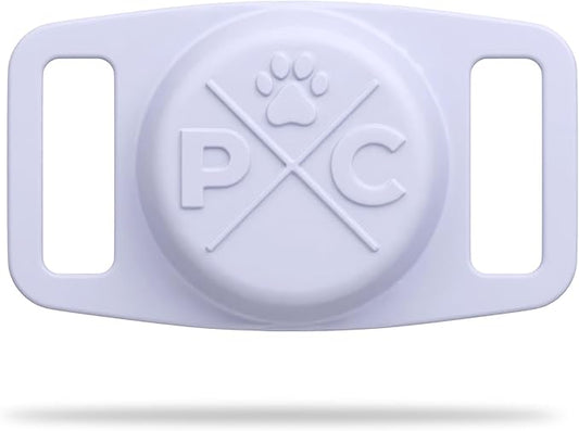 Pup Culture Airtag Dog Collar Holder, Protective Airtag Case for Dog Collar, Airtag Loop for GPS Dog Tracker, Dog Trackers for Apple iPhone, Airtag Pet, Dog Airtag Holder, Lavender