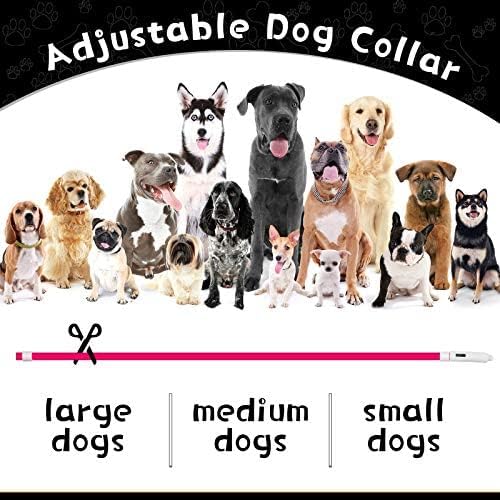 Weewooday 3 Pcs Dog Collar LED USB Rechargeable Lights Dog Necklace Collars Doggy Lights for Night Walking Adjustable Safety Lamp Pet Collars for Large Medium Small Puppy Pet(3 Colors,Natural Style)