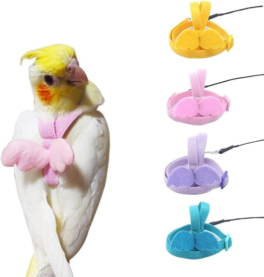 Adjustable Bird Harness Leash Parrot Flying Rope Straps Outdoor Training Traction Rope for Small Parrots , Random Color