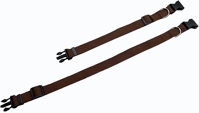 Adjustable Nylon Dog Collar, pet Collar 1 Inch 3/4 Inch 5/8 Inch Wide, for Large Medium Small Dogs (M(3/4" x 14-21"), Brown)