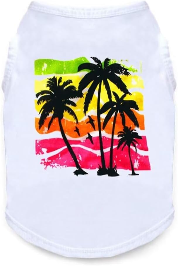 6Pcs Dog Clothes for Small Medium Puppy Girl Summer Shirt Costume for Chihuahua Yorkie Female Pet Outfits Cat Clothing Pink Vest Apparel