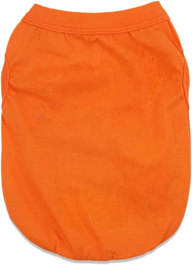 6 Pack Yorkie Clothes Plain Dog T Shirt 100% Cotton Solid Pet Small Puppy Clothes Blank Puppy Tshirt for Boy Dogs Shirts Pet T-Shirt for Small Dogs Cats, Large