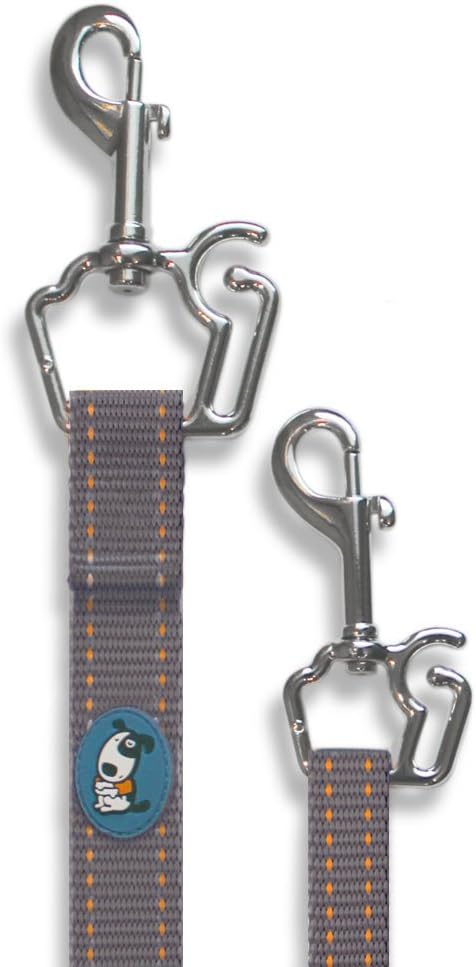No-Pull Dog Leash (Small (12 to 25 lbs), Grey)