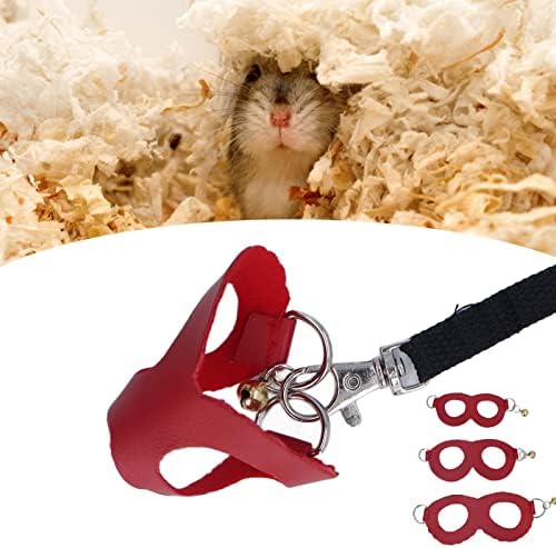 Hamster Harness and Leash Set No Pulling Guinea Pig Striped Harness Hamster Harness Vest or Ferret, Iguana, Hamster, Bearded Dragon Red