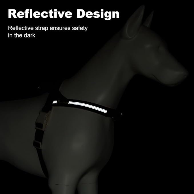 Plutus Pet Cotton Dog Harness and Leash Set, Reflective and Soft Padded, Quick Fit Vest Harness, for Small, Medium and Large Dogs, Beige, XS