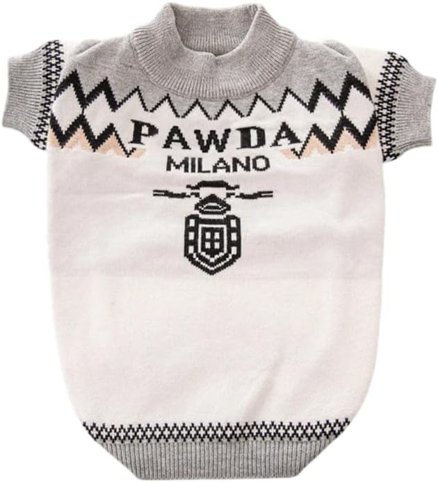 Designer Dog Clothes Sweater Shirt Outfit Small XS Teacup Cute Dogs Puppies French Bulldog Dachshund Chihuahua Cats Maltese Boy Girl (X-Small, Pawda)