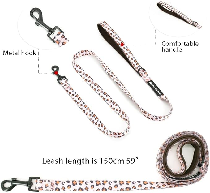 Dog Harness and Leash Set, Adjustable Dog Harness, Dog Leash, No Pull No Choke Puppy Harnesses for Walking Training for Small, Medium, Large Pet