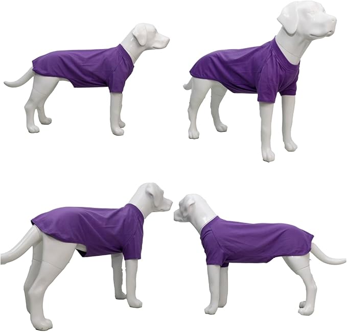 Lovelonglong Pet Clothing Dog Costumes Dachshund Clothes Blank T-Shirt Tee Shirts for Dachshund Dogs,Corgi 100% Cotton Purple D-S