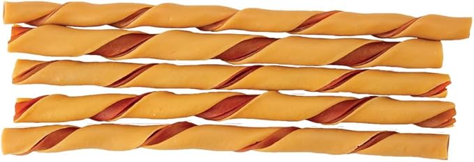 Dreambone Twist Sticks with Real Bacon and Cheese Flavor 50 Count, Rawhide-Free Chews for Dogs (3 Pack)