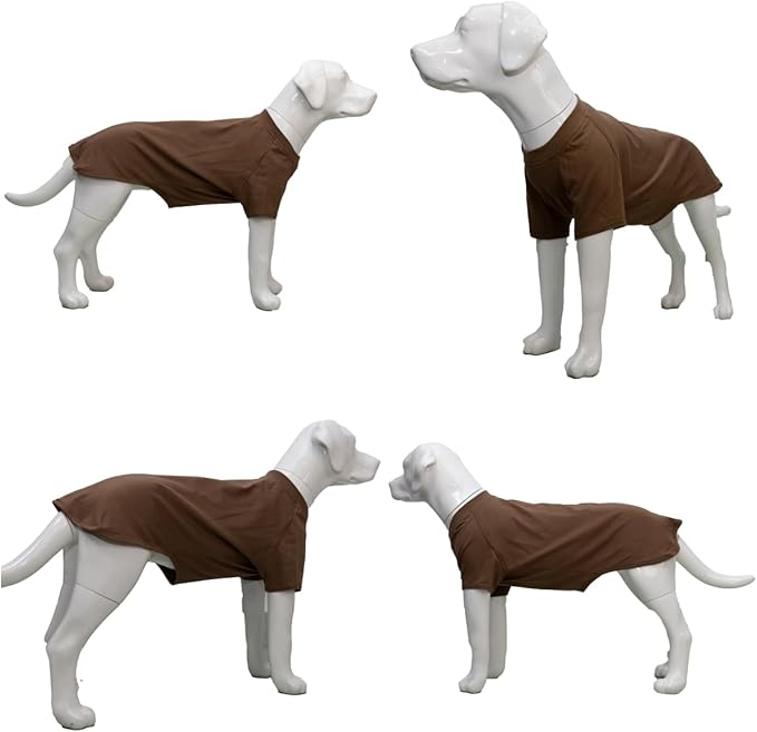 Lovelonglong 2019 Pet Clothing Dog Costumes Basic Blank T-Shirt Tee Shirts for Large Dogs Coffee XXXXL