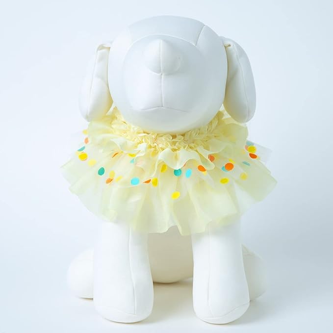 Jelly Bean Cape // pet Scarf, Pet Bib, Dog Bandanas, Round Neck Scarf/pet Accessories for Small, Medium, Large Dogs,Cat (XX-Large, Yellow)