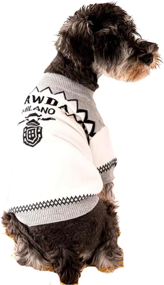 Designer Dog Clothes Sweater Shirt Outfit Small XS Teacup Cute Dogs Puppies French Bulldog Dachshund Chihuahua Cats Maltese Boy Girl (X-Large, Pawda)