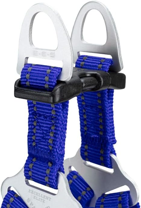 EXCELLENT ELITE SPANKER No Pull Dog Harness Adjustable Nylon Step-in Easy Pet Vest Chest Strap with Reflective and Leash Ring for Small Medium Large Breed Dogs Training Walking(Blue-M)