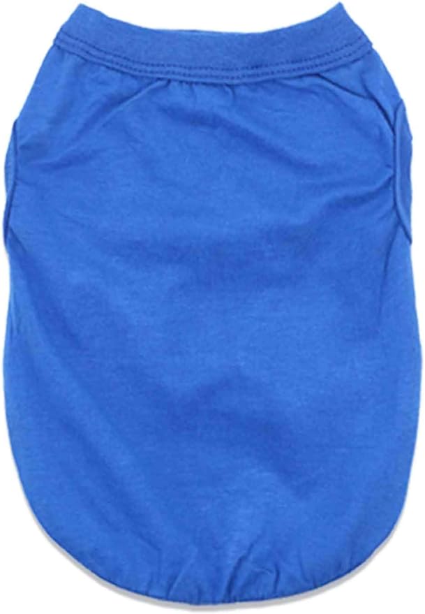 6 Pack Yorkie Clothes Plain Dog T Shirt 100% Cotton Solid Pet Small Puppy Clothes Blank Puppy Tshirt for Boy Dogs Shirts Pet T-Shirt for Small Dogs Cats, Small