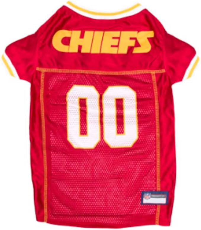 Pets First NFL Kansas City Chiefs Dog Jersey, Size XX-Large - Best Football Costume for Dogs & Cats - Licensed Shirt