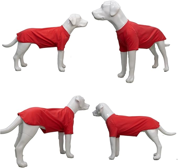Lovelonglong Pet Clothing Dog Costumes Basic Blank T-Shirt Tee Shirts for Medium Dogs Lobster Pink XXL