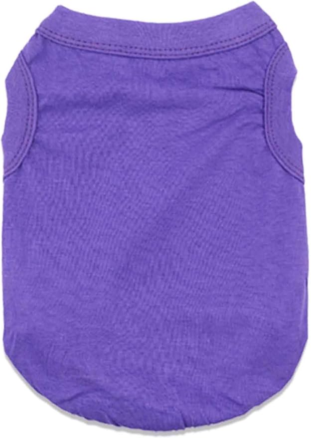 6 Pack Yorkie Clothes Plain Dog T Shirt 100% Cotton Solid Pet Small Puppy Clothes Blank Puppy Tshirt for Boy Dogs Shirts Pet T-Shirt for Small Dogs Cats, Large