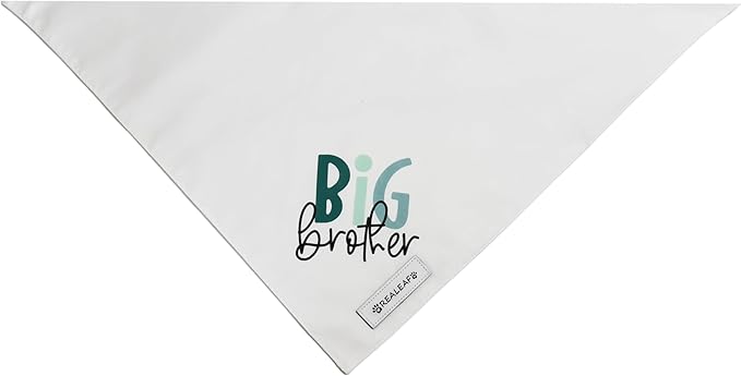 Realeaf Big Brother Dog Bandanas Pet Scarf for Medium and Large Dogs New Baby Announcement Pet Accessories Pregnancy Reveal Ideas (Big Brother, Large)