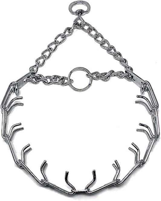Herm Sprenger Prong Dog Training Collar Ultra-Plus Chrome Plated Steel Pet Pinch Collar for Dogs Made in Germany 23in x 3.2mm (Neck Size up to 19 inches) Medium