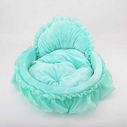 Cute Princess Pet Bed Bow-TIE Lace Cat Dog Bed (L, Green)