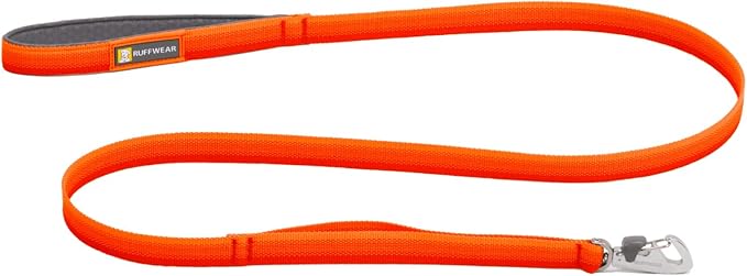 Ruffwear, Front Range Dog Leash, 5 ft Lead with Padded Handle for Everyday Walking, Blaze Orange
