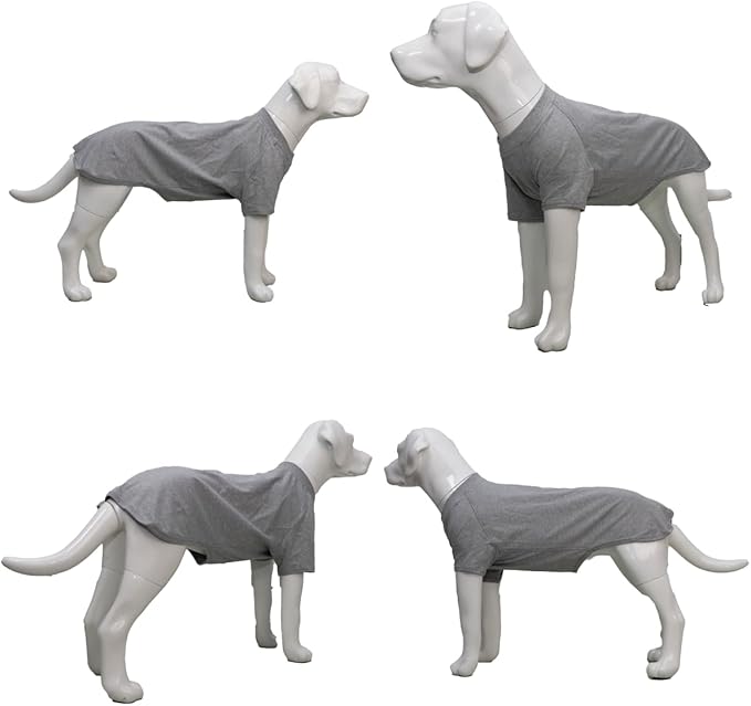 Lovelonglong 2019 Pet Clothing Dog Costumes Basic Blank T-Shirt Tee Shirts for Medium Large Dogs Gray XXXL