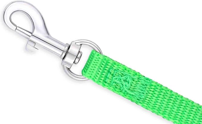 AMAGOOD 6 FT Cat Leash, Strong and Durable Traditional Style Leash with Easy to Use Collar Hook,Cat Lead Great for Cats (3/8 in x 6 ft(Pack of 1), Green)