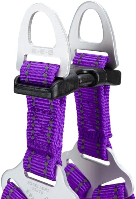 EXCELLENT ELITE SPANKER No Pull Dog Harness Adjustable Nylon Step-in Easy Pet Vest Chest Strap with Reflective and Leash Ring for Small Medium Large Breed Dogs Training Walking(Purple-L)