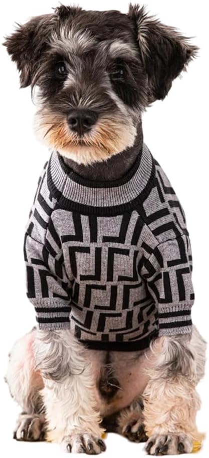 Designer Dog Clothes Sweater Shirt Outfit Small XS Teacup Cute Dogs Puppies French Bulldog Dachshund Chihuahua Cats Maltese Boy Girl (X-Large, FurdiGray)