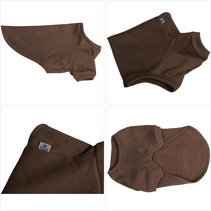 Lovelonglong Sweatshirt Cold Weather Pullover Autumn and Winter T-Shirts for Small Medium Large Size Dogs Coffee 2XL