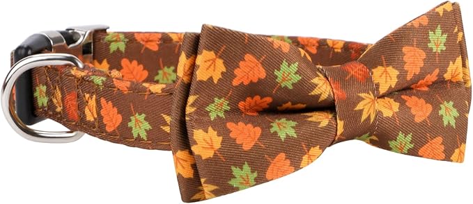 Faleela Cute Soft Girl Dog Collar with Bow, Bowtie Dog Collar for Boy,Detachable Adjustable Collar for Small Medium Large Pet