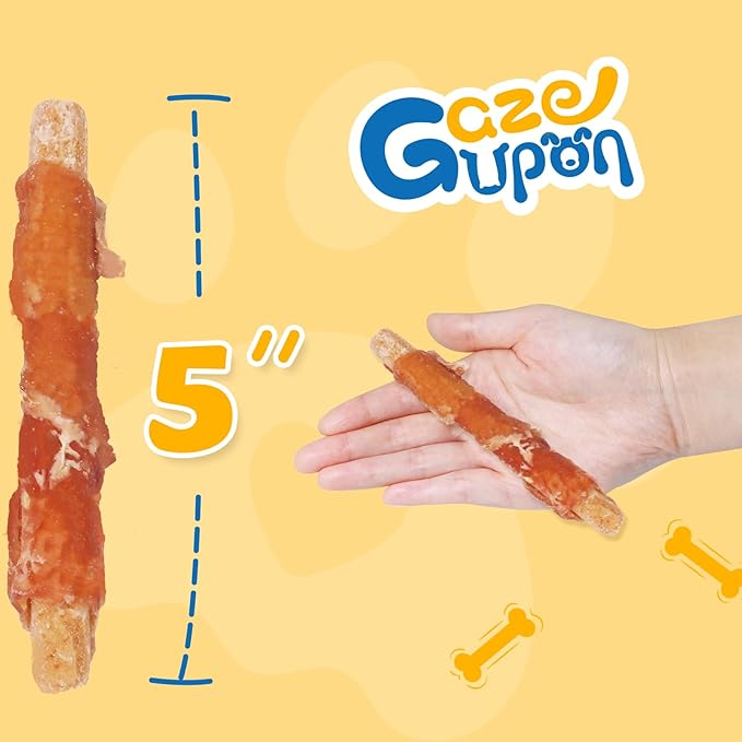 Dog Treats, Chicken Wrapped Oat Biscuits Stick, Dog Chews for Training w/Glucosamine Chondroitin, Rawhide Free