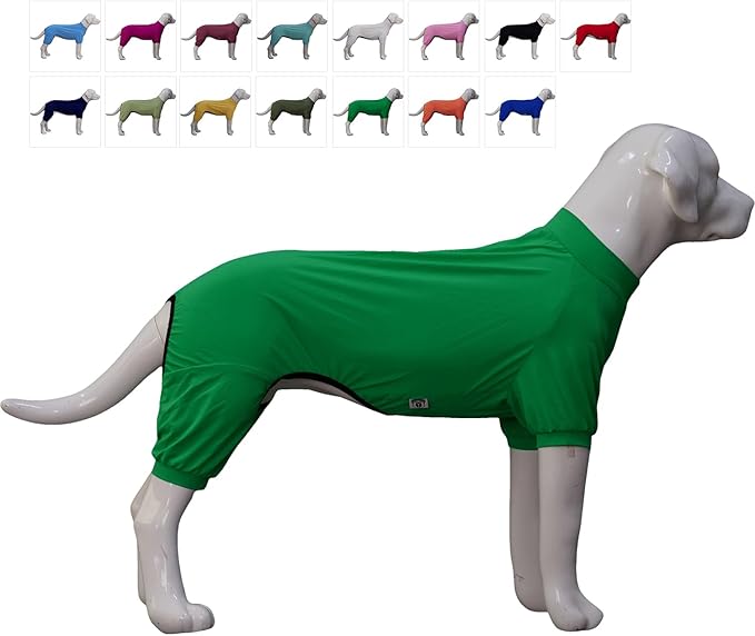 LoveLongLong Dog Jumpsuit with UV Protection and Quick-Dry Fabric for Spring Summer Pet Pajamas Leaf Green M