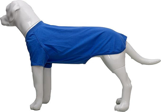 Lovelonglong Pet Clothing Dog Costumes Basic Blank T-Shirt Tee Shirts for Large Dogs Blue XXXXL