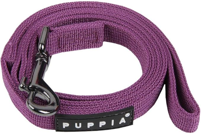 PUPPIA Two Tone Dog Lead Strong Durable Comfortable Grip Walking Training Leash for Small & Medium Dog, Purple, Large