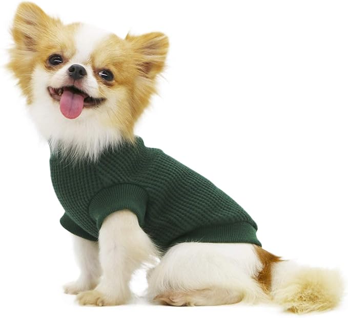 LOPHIPETS Lightweight Dog Sweaters for Puppy Small Dogs Puppy Chihuahua Yorkie Clothes-Atrovirens/S